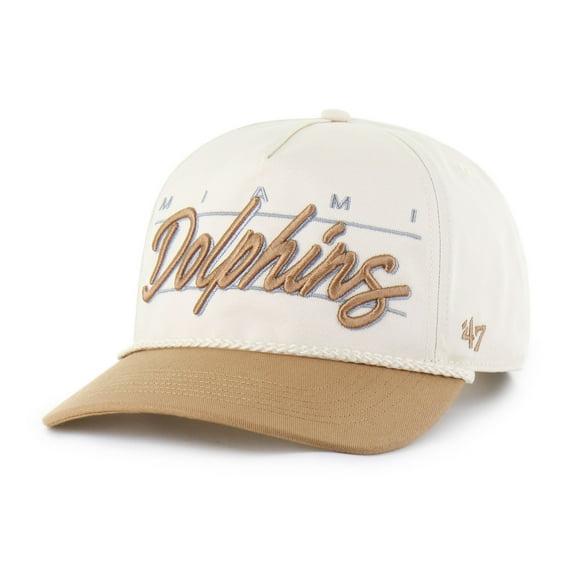 Men's '47 Natural Miami Dolphins Condor Two-Tone Hitch Adjustable Hat