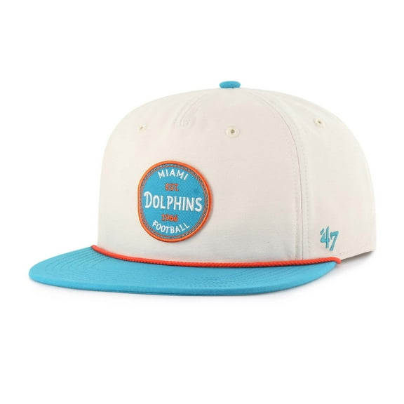 Men's '47 Natural Miami Dolphins Payson Captain Adjustable Hat