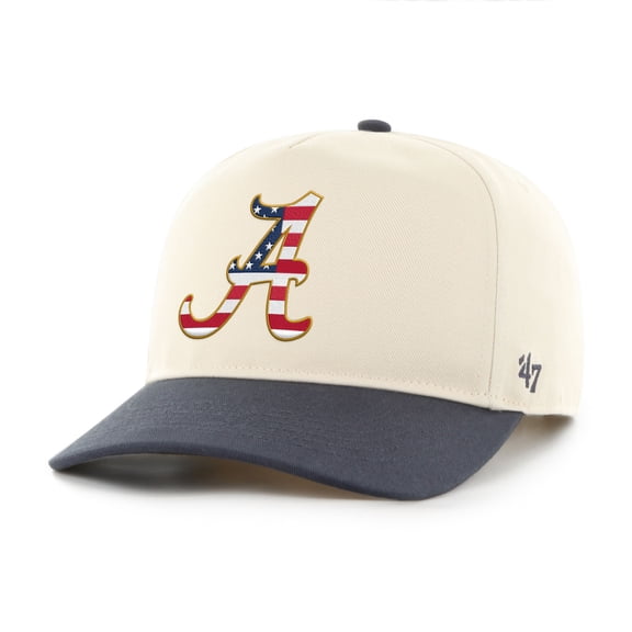 Men's '47 Natural/Navy Alabama Crimson Tide Americana Flag Hitch Adjustable Hat