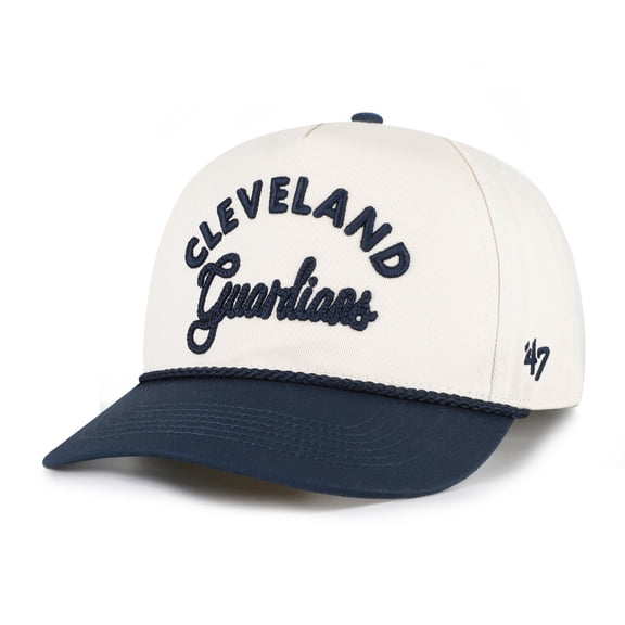 Unisex '47 Natural/Navy Cleveland Guardians Rope Script Hitch Adjustable Hat