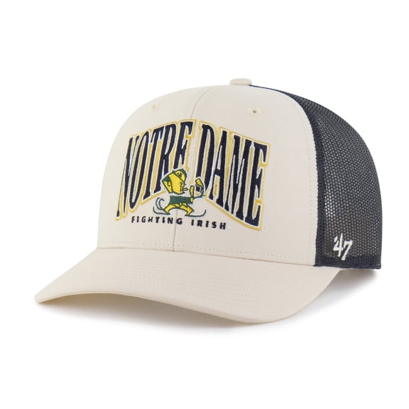Men's '47 Natural Notre Dame Fighting Irish Drawbridge Trucker Adjustable Hat