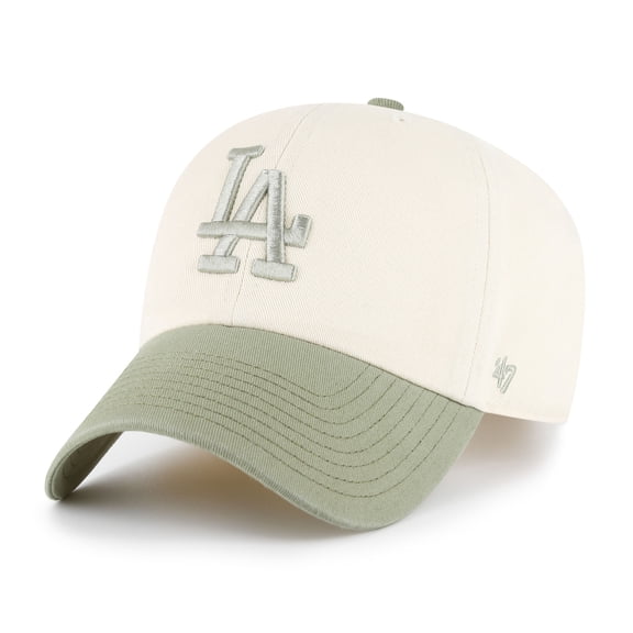 Unisex '47 Natural/Olive Los Angeles Dodgers Two-Tone Fashion Clean Up Adjustable Hat