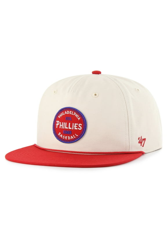 Men's '47  Natural Philadelphia Phillies Payson Captain Snapback Hat