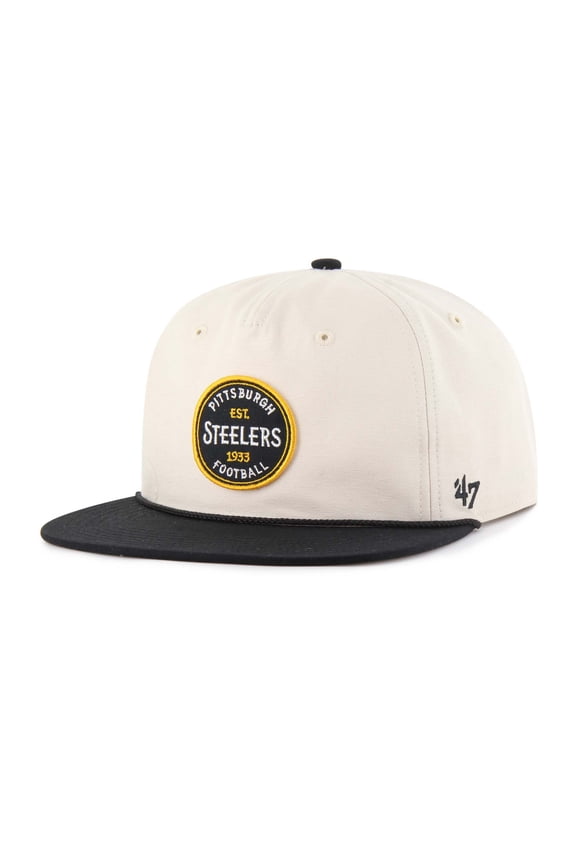 Men's '47 Natural Pittsburgh Steelers Payson Captain Adjustable Hat