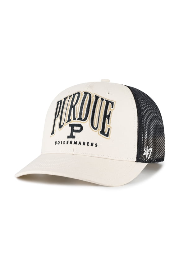 Men's '47  Natural Purdue Boilermakers Drawbridge Trucker Adjustable Hat