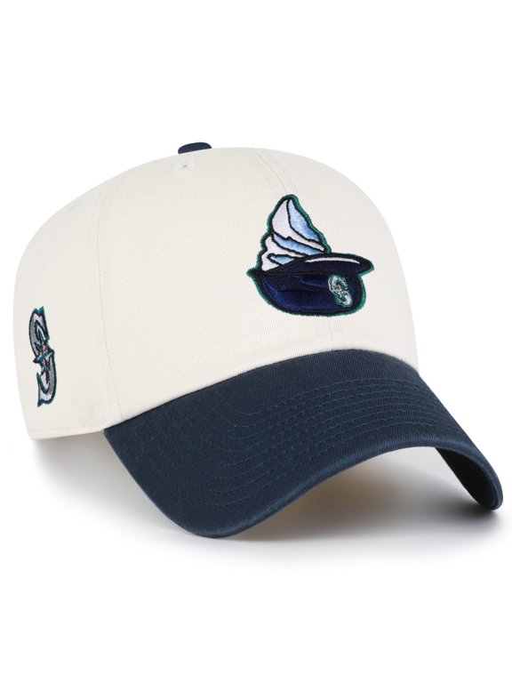 Unisex '47 Natural Seattle Mariners Single Swirl Ice Cream Helmet 2.0 Clean Up Adjustable Hat