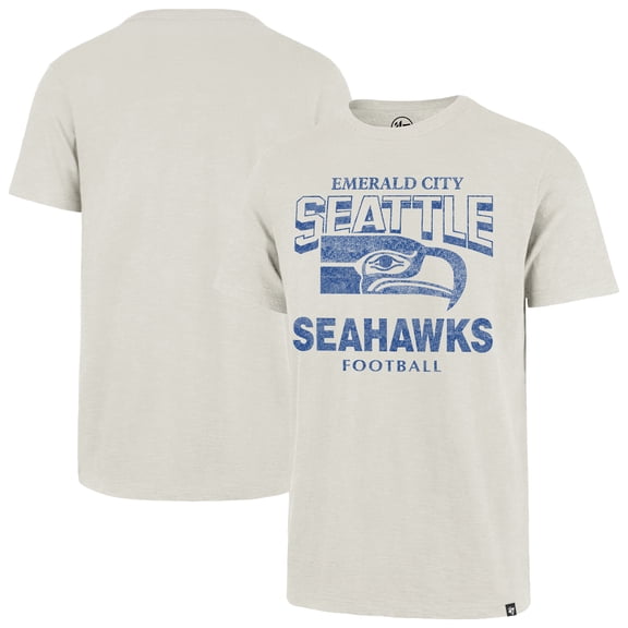 Men's '47  Natural Seattle Seahawks Head On Scrum T-Shirt