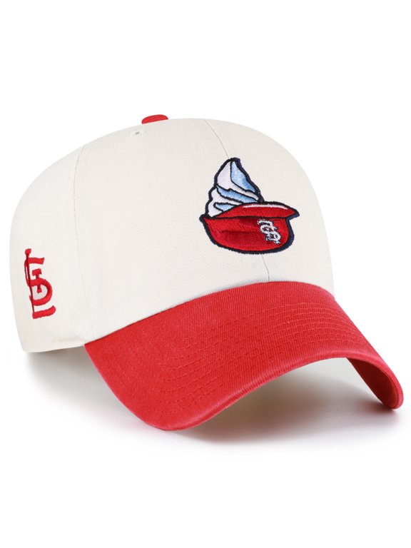 Unisex '47 Natural St. Louis Cardinals Single Swirl Ice Cream Helmet 2.0 Clean Up Adjustable Hat