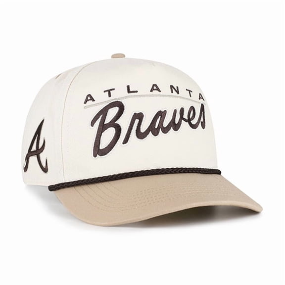 Men's '47 Natural/Tan Atlanta Braves Neutral Terrain Hitch Rope Adjustable Hat