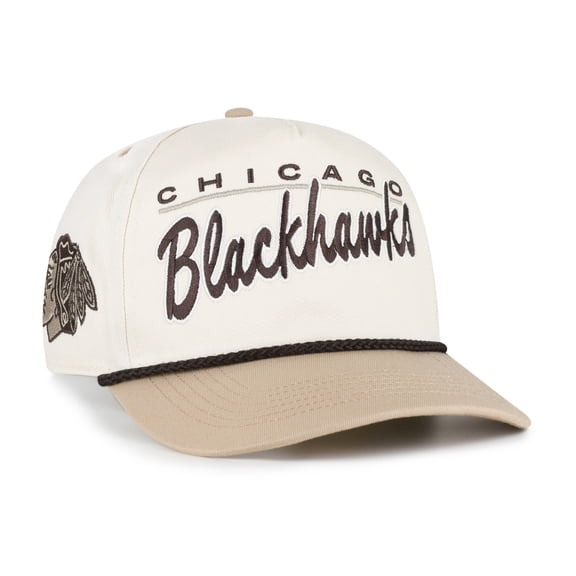 Men's '47 Natural/Tan Chicago Blackhawks Neutral Terrain Hitch Rope Adjustable Hat