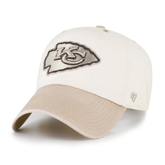 Men's '47  Natural/Tan Kansas City Chiefs Neutral Terrain Clean Up Adjustable Hat
