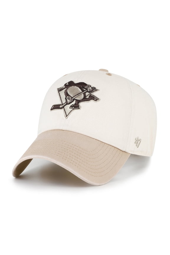 Men's '47 Natural/Tan Pittsburgh Penguins Neutral Terrain Clean Up Adjustable Hat