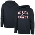 thumbnail image 1 of Men's-'47  Navy Atlanta Braves Big & Tall Velocity Fleece Pullover Hoodie, 1 of 3