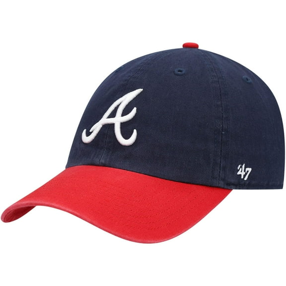 Men's '47 Navy Atlanta Braves Clean Up Adjustable Hat