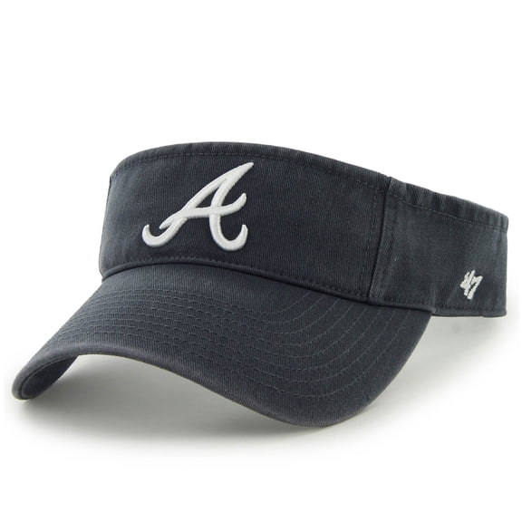 Men's '47 Navy Atlanta Braves Clean Up Adjustable Visor