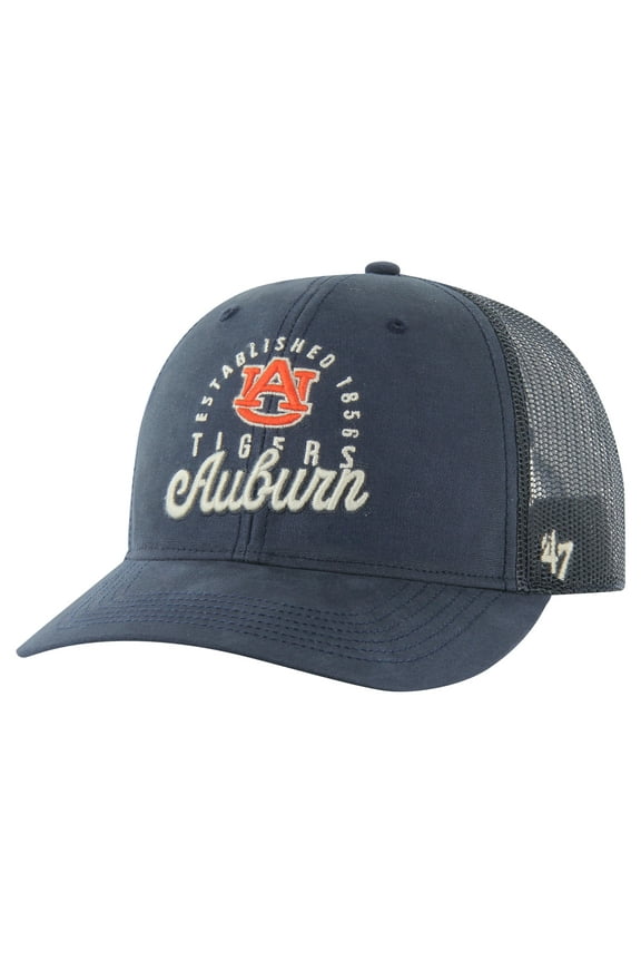 Men's '47 Navy Auburn Tigers Pitstop Trucker Adjustable Hat