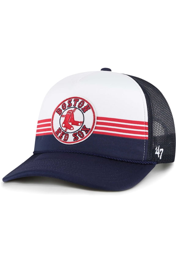 Men's '47 Navy Boston Red Sox Lift Off Foam Front Mesh Trucker Adjustable Hat