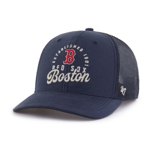Men's '47 Navy Boston Red Sox Pitstop Trucker Adjustable Hat
