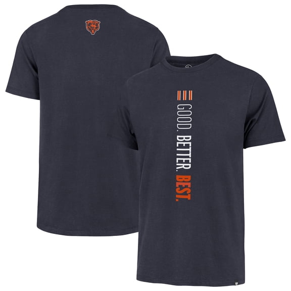 Men's '47 Navy Chicago Bears Good. Better. Best. Franklin T-Shirt