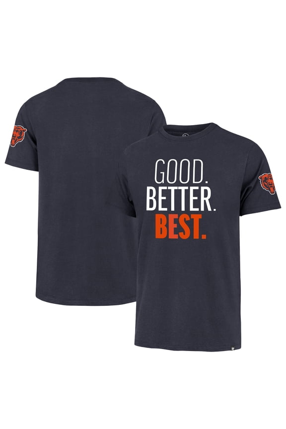 Men's '47 Navy Chicago Bears Good. Better. Best. Franklin T-Shirt