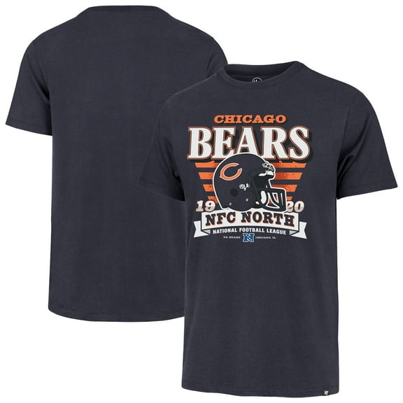 Men's '47 Navy Chicago Bears Stripe Splash Franklin Throwback T-Shirt
