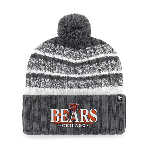 Men's '47 Charcoal Chicago Bears Tavern Cuffed Knit Hat with Pom