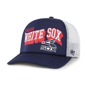 Mens 47 Navy Chicago White Sox Meander Foam Trucker Snapback Hat