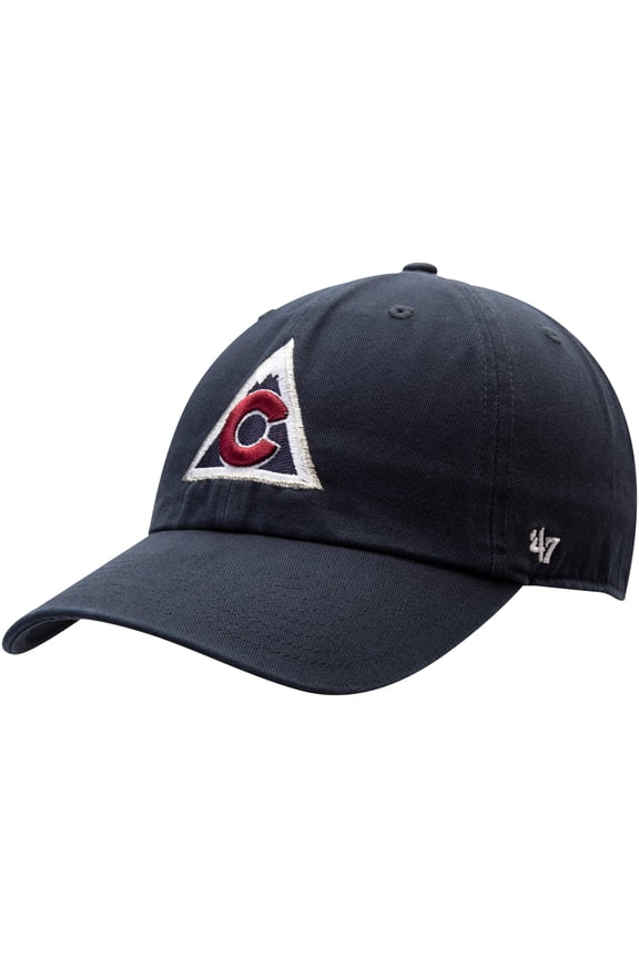 Men's '47 Navy Colorado Avalanche Clean Up Alternate Logo Adjustable Hat