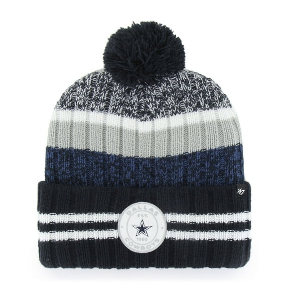 Men's '47 Navy Dallas Cowboys Quiver Cuffed Pom Knit Hat