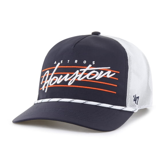 Men's '47 Navy Houston Astros Brrr Downburst Mesh Hitch Adjustable Hat
