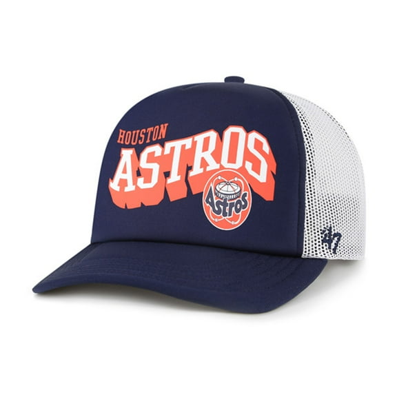 Men's '47 Navy Houston Astros Meander Foam Trucker Snapback Hat