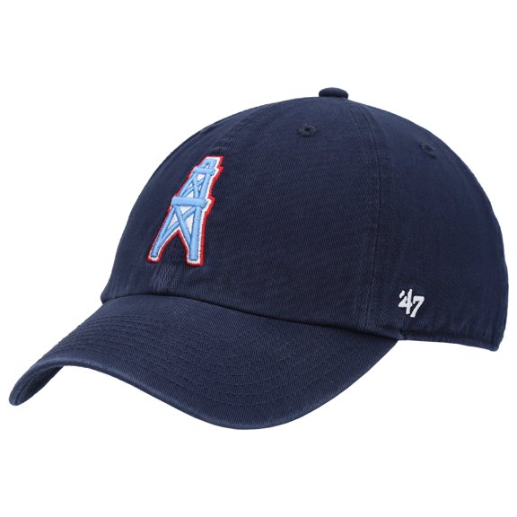 Men's '47 Navy Houston Oilers Clean Up Adjustable Hat