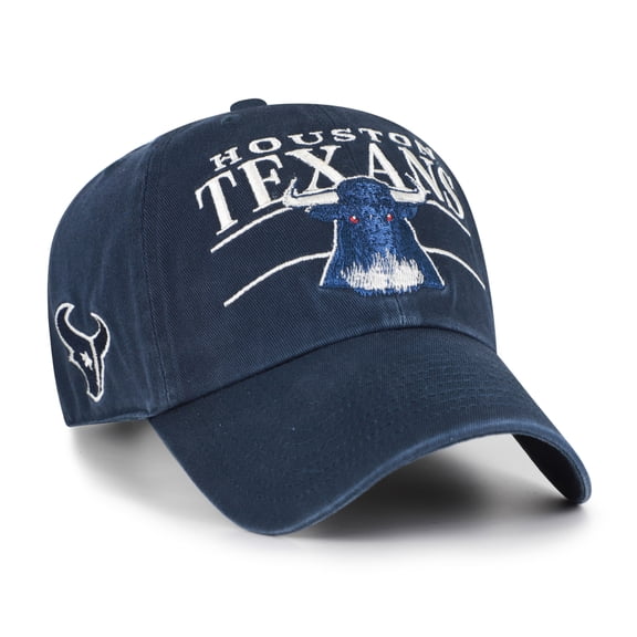Men's '47 Navy Houston Texans Throwback Graphic Clean Up Adjustable Hat