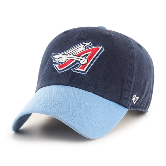 Men's '47 Navy/Light Blue California Angels Cooperstown Collection Clean Up Adjustable Hat