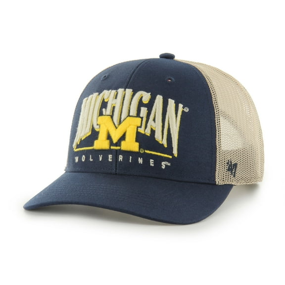 Men's '47 Navy Michigan Wolverines Arid Adjustable Trucker Hat