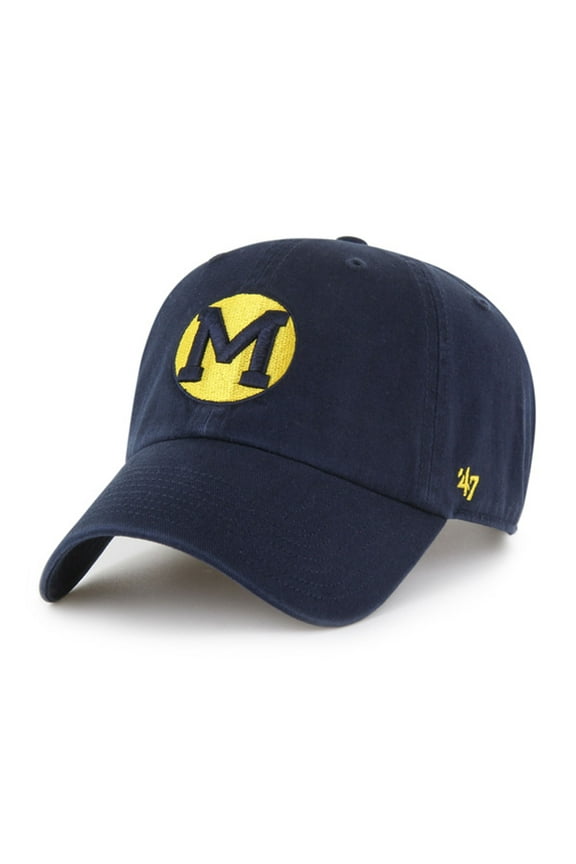 Men's '47 Navy Michigan Wolverines Vault Clean Up Adjustable Hat