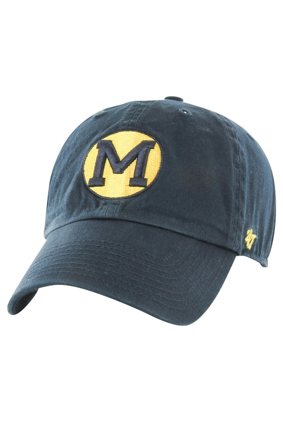 Men's '47 Navy Michigan Wolverines Vault Clean Up Adjustable Hat