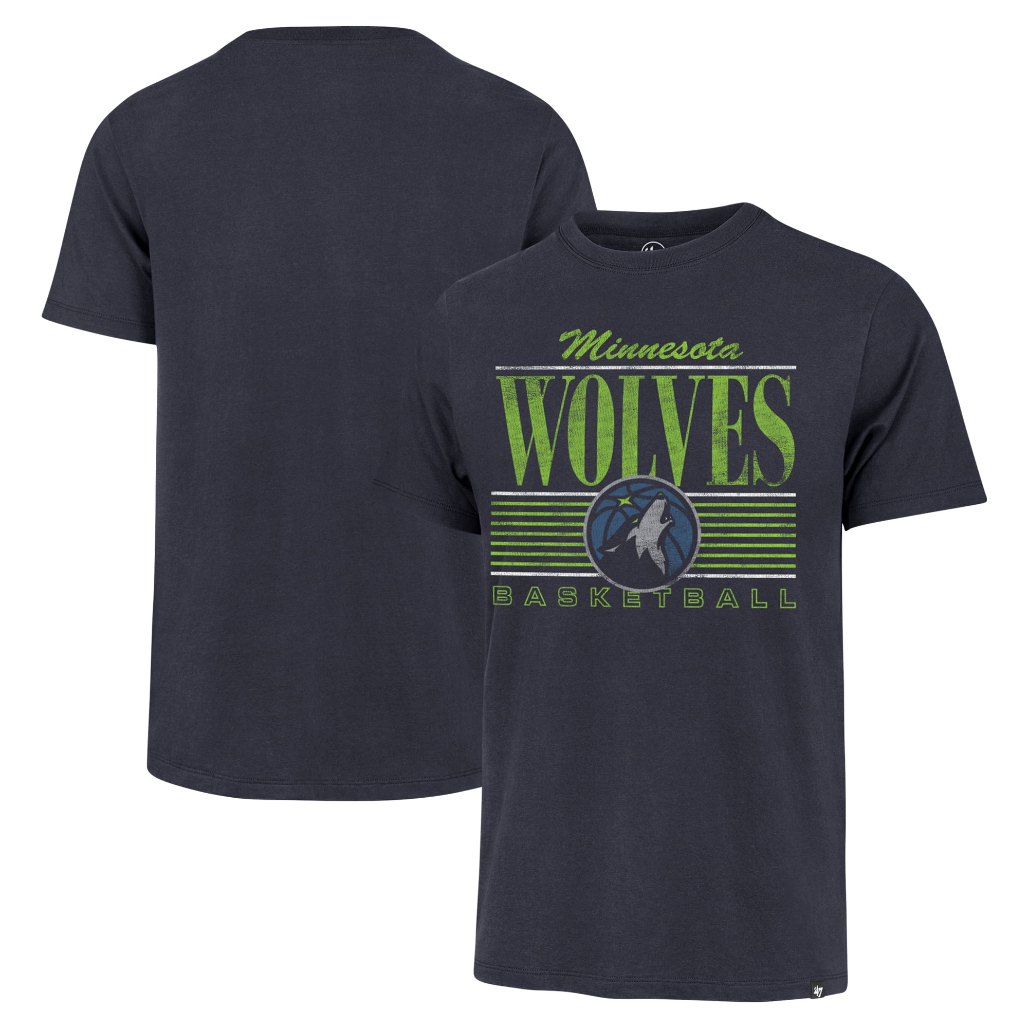 Men's '47 Navy Minnesota Timberwolves Remix Franklin T-Shirt - Walmart.com