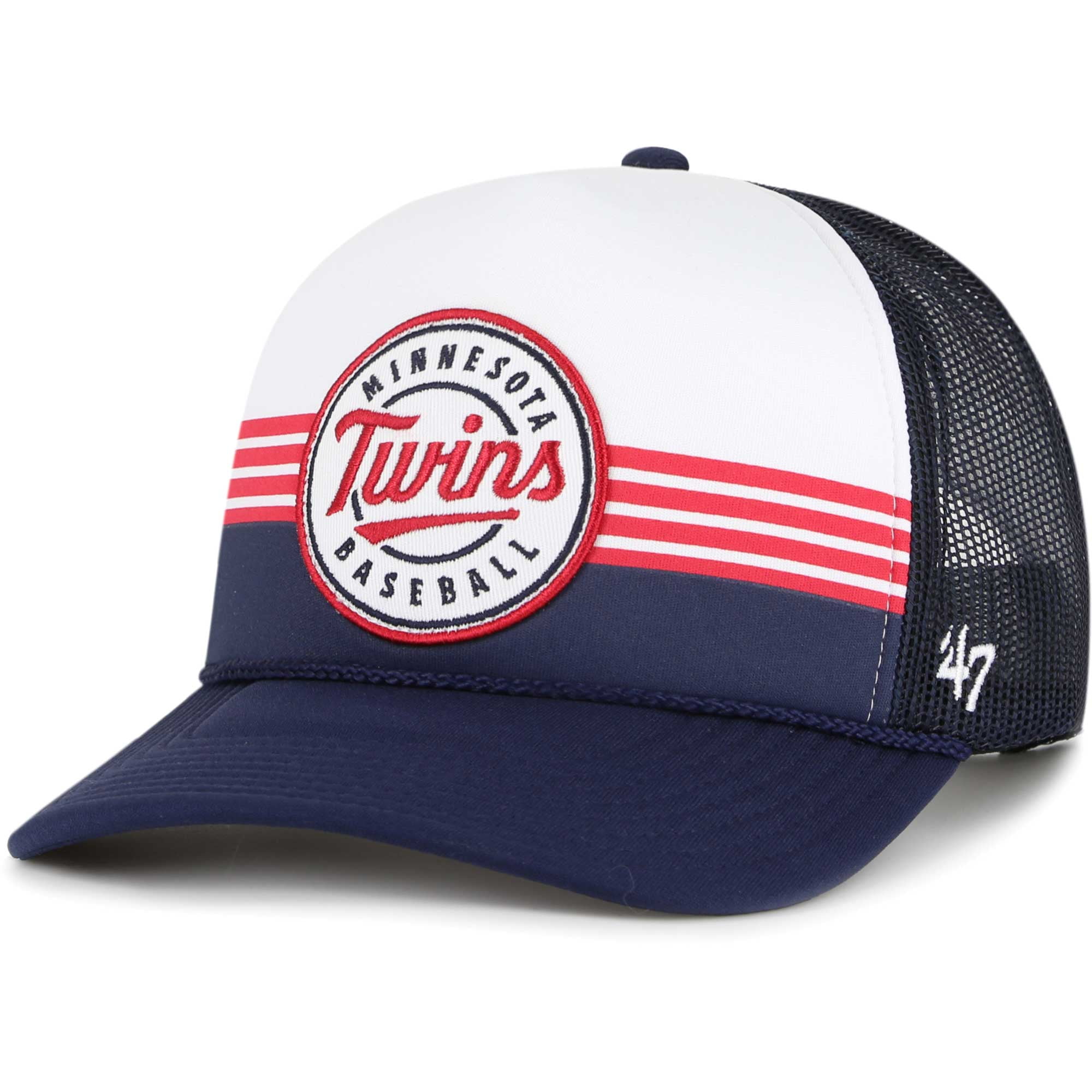 '47 Brand Minnesota Twins No Shot Captain Adjustable Snapback Hat - Navy Blue Wool Blend