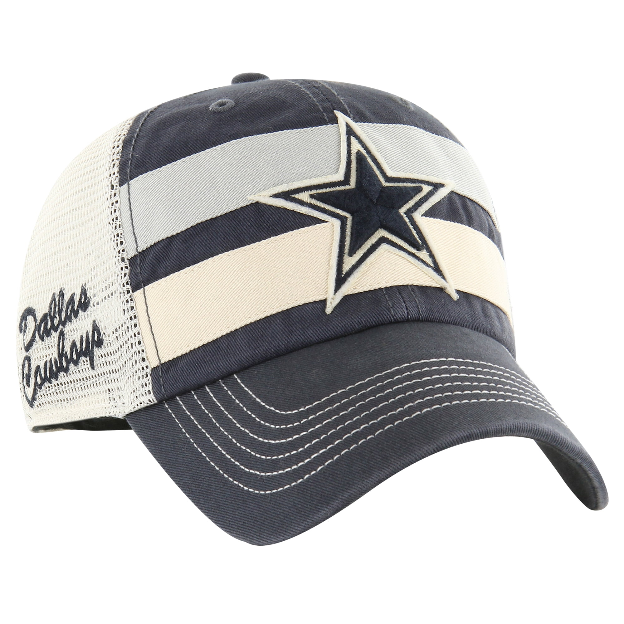 Men's '47 Navy/Natural Dallas Cowboys Clubhouse Boon Trucker Clean Up ...
