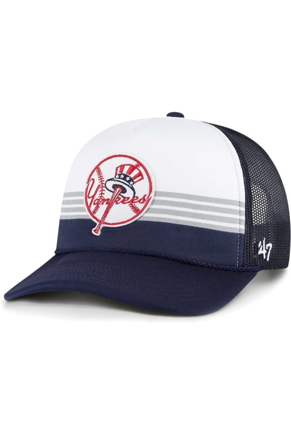 Men's '47 Navy New York Yankees Lift Off Foam Front Mesh Trucker Adjustable Hat