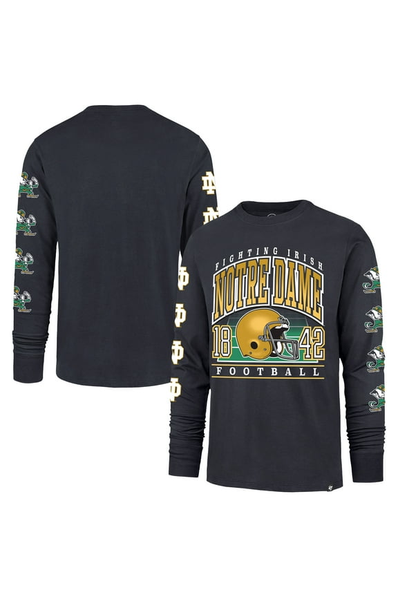 Men's '47  Navy Notre Dame Fighting Irish Go Big Long Sleeve T-Shirt
