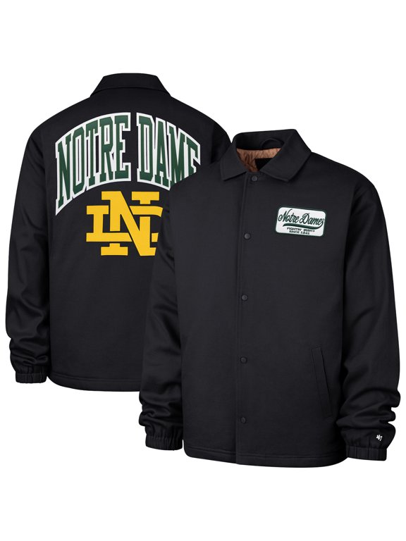 Men's '47 Navy Notre Dame Fighting Irish Retread Full-Snap Coaches Jacket