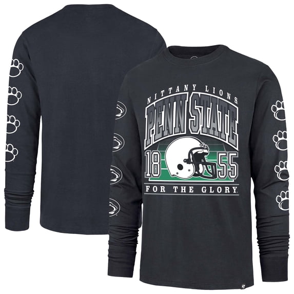 Men's '47 Navy Penn State Nittany Lions Go Big Long Sleeve T-Shirt