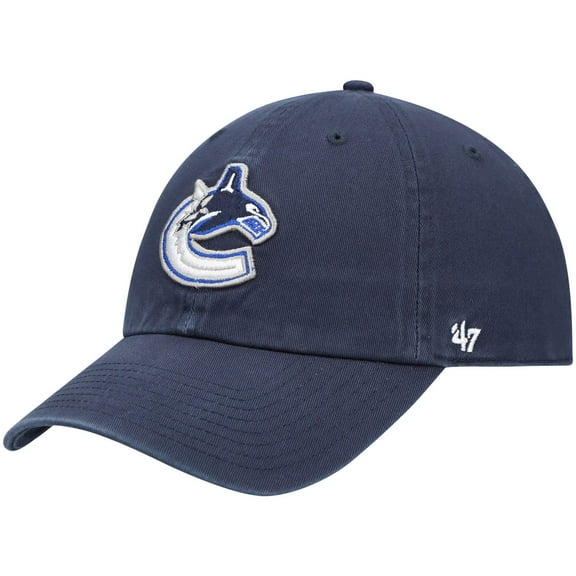 Men's '47 Navy Vancouver Canucks Team Clean Up Adjustable Hat