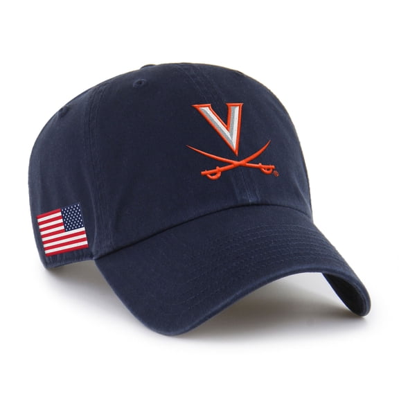 Men's '47 Navy Virginia Cavaliers Americana Heritage Clean Up Adjustable Hat