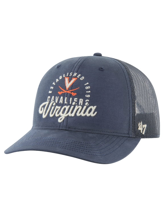 Men's '47 Navy Virginia Cavaliers Pitstop Trucker Adjustable Hat