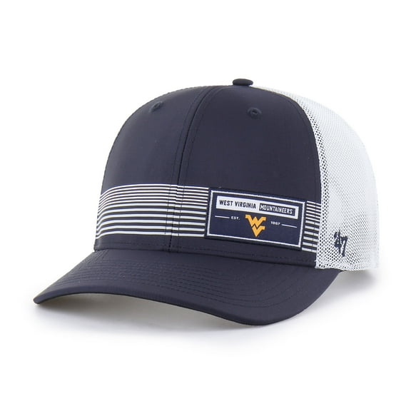 Men's '47 Navy West Virginia Mountaineers Rangefinder brrr Trucker Adjustable Hat