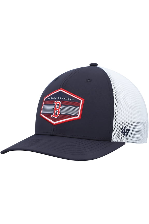 Men's '47 Navy/White Boston Red Sox Spring Training Burgess Trucker Adjustable Hat