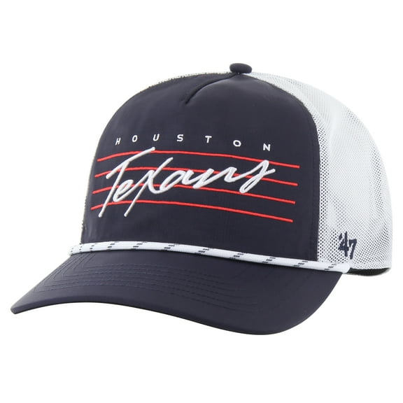 Men's '47 Navy/White Houston Texans Downburst Relaxed Hitch Trucker Adjustable Hat